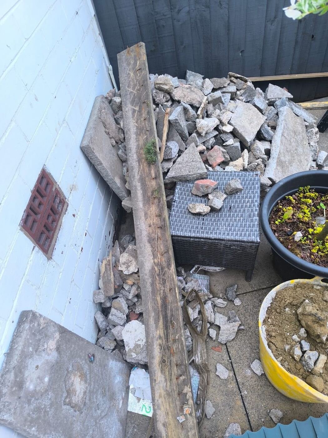 Hardcore and rubble cleared from a Lancashire property